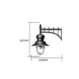 Large classical railway style wall light 0.8m (H340)