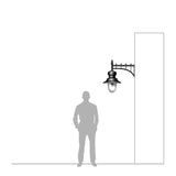 Large classical railway style wall light 0.8m (H340)