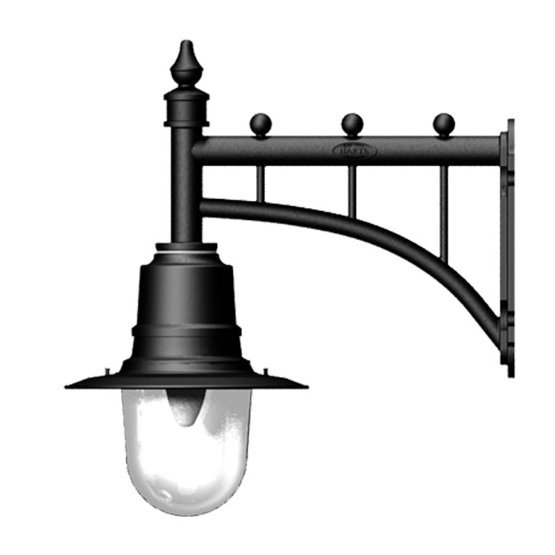 Classic railway style wall light in cast iron and steel 0.62m (H341)