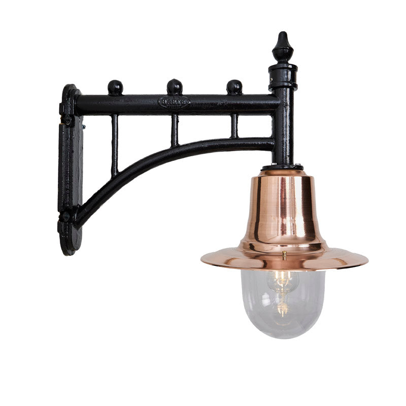 Copper railway style wall light in cast iron and steel 0.62m (H341C)