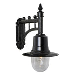 Classic railway style wall light in cast iron and steel 0.62m (H341)