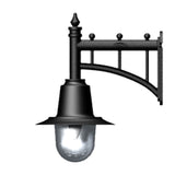 Classic railway style wall light in cast iron and steel 0.37m (H343)