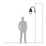 Vintage tear drop wall light in galvanised steel 0.46m (H345)