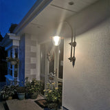 Vintage tear drop wall light in galvanised steel 0.91m (H346)