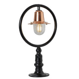 Copper railway style pier light for flat pier caps 0.59m (H352C)