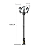 Victorian style medium triple headed lamp post 2.6m (H037)