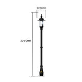 Georgian style lamp post in cast iron and steel 2.21m (H407)