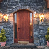 Victorian traditional cast iron wall light with decorative arm 0.58m (H043)