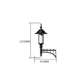 Large Georgian style wall light in cast iron and steel 1.27m (H440)