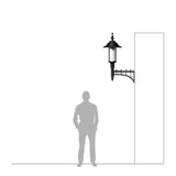 Large Georgian style wall light in cast iron and steel 1.27m (H440)