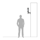 Georgian style wall light in cast iron and steel 0.58m (H443)