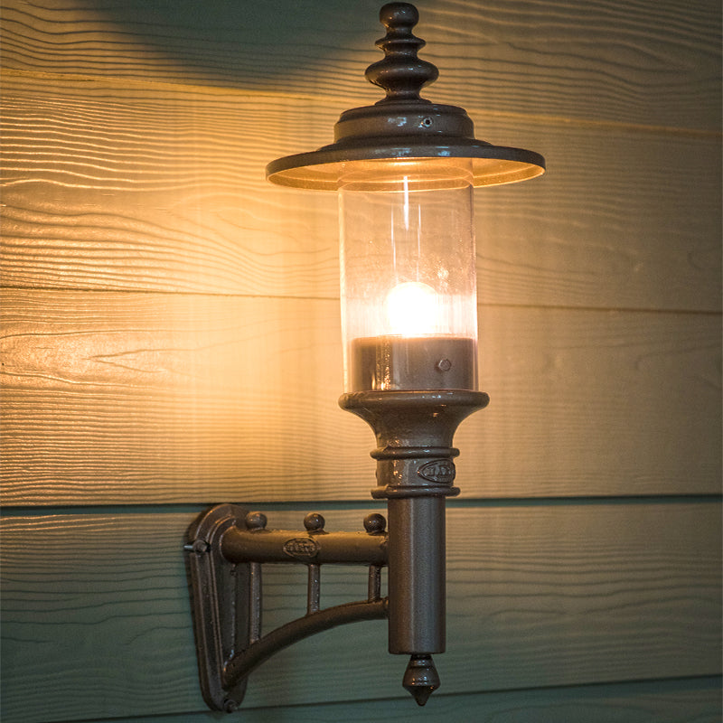 Georgian style wall light in cast iron and steel 0.58m (H443)