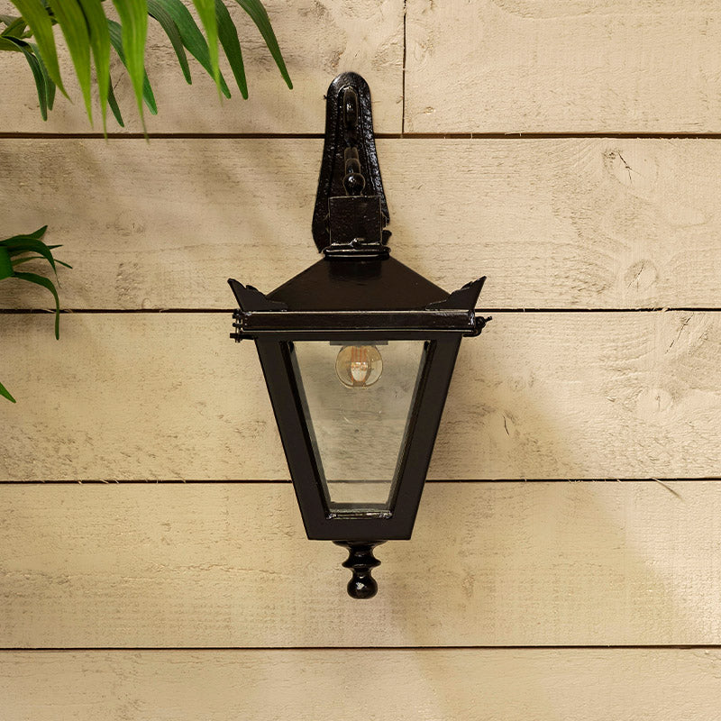 Victorian traditional cast iron downturned wall light 0.48m (H046)