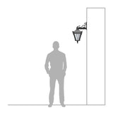 Victorian traditional cast iron downturned wall light 0.48m (H046)