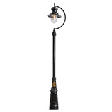 Vintage tear drop lamp post in cast iron and steel 3.7m (H501)