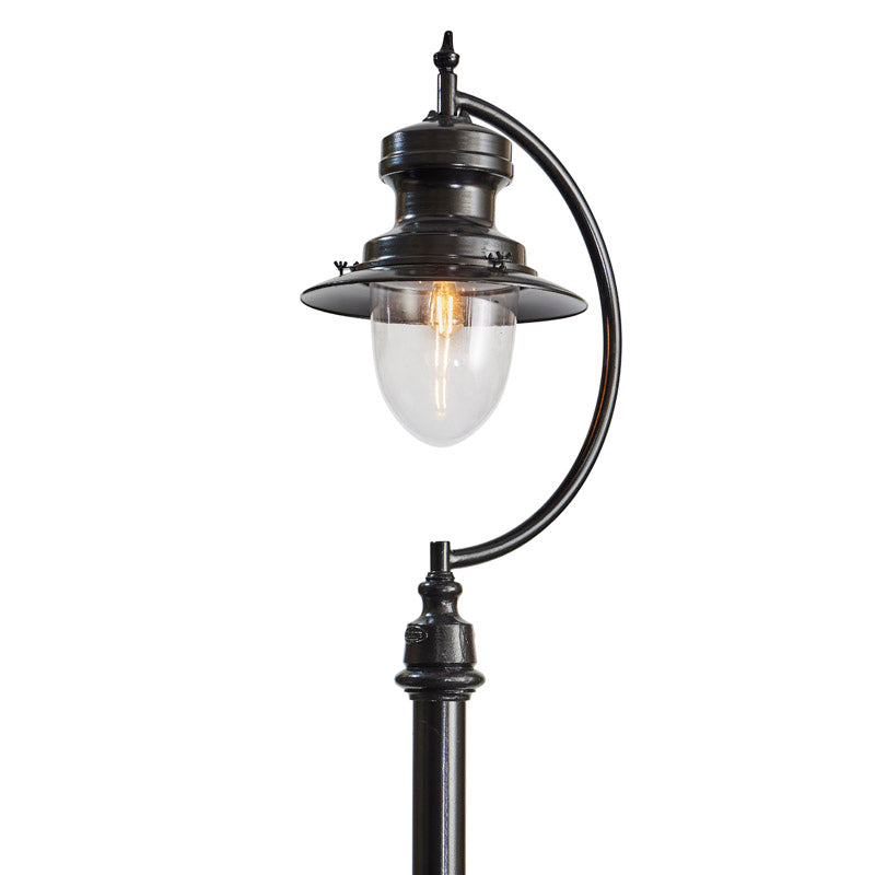 Vintage tear drop lamp post in cast iron and steel 3.7m (H501)