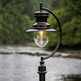 Vintage tear drop lamp post in cast iron and steel 3.7m (H501)