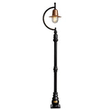 Vintage tear drop lamp post in copper, cast iron and steel 1.5m (H504C)