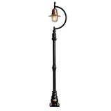 Vintage tear drop lamp post in copper, cast iron and steel 1.5m (H504C)