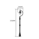 Vintage tear drop lamp post in cast iron and steel 1.5m (H504)