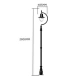 Vintage tear drop lamp post in copper, cast iron and steel 2.8m (H506C)