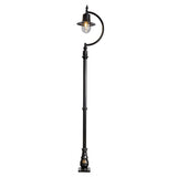 Vintage tear drop lamp post in cast iron and steel 2.8m (H506)