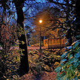 Vintage tear drop lamp post in cast iron and steel 2.8m (H506)