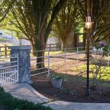 Vintage tear drop lamp post in copper, cast iron and steel 2.5m (H507C)