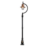 Vintage tear drop lamp post in copper, cast iron and steel 2.5m (H507C)