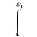 Vintage tear drop lamp post in copper, cast iron and steel 2.5m (H507C)