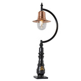 Vintage tear drop pedestal light in copper and cast iron 1.3m (H508C)