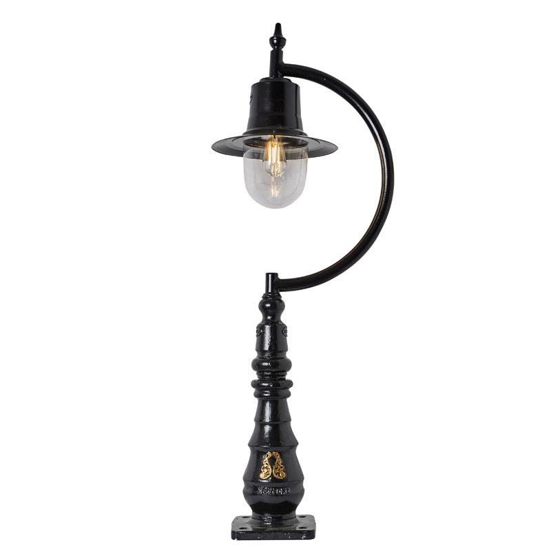 Vintage tear drop pedestal light in cast iron and steel 1.3m (H508)