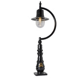 Vintage tear drop pedestal light in cast iron and steel 1.3m (H508)