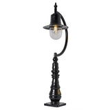 Vintage tear drop pedestal light in cast iron and steel 1.3m (H508)