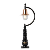 Vintage tear drop pedestal light in copper and cast iron 0.82m (H509C)