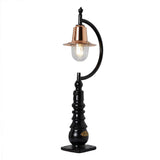 Vintage tear drop pedestal light in copper and cast iron 0.82m (H509C)