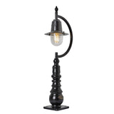 Vintage tear drop pedestal light in cast iron and steel 0.82m (H509)