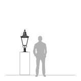 Victorian pier light for flat pier caps 1m (H050)