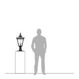 Victorian traditional cast iron pier light for flat pier caps 0.7m (H051)