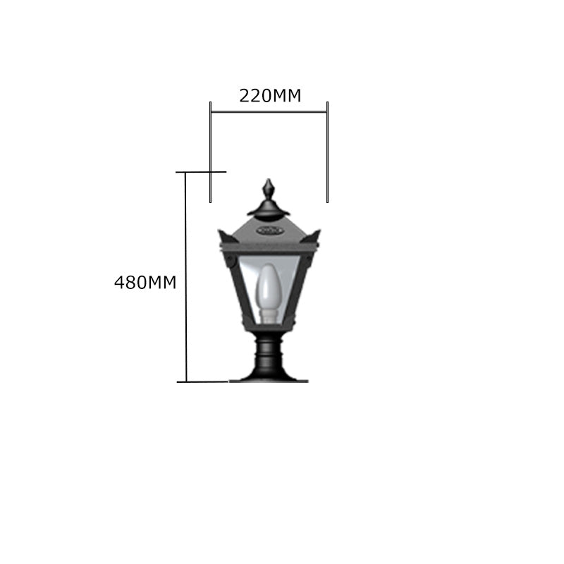 Victorian traditional cast iron pier light for flat pier caps 0.4m (H052)