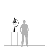 Vintage tear drop pier light in copper and cast iron 0.98m (H551C)