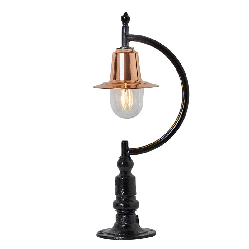 Vintage tear drop pier light in copper and cast iron 0.64m (H552C)