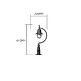 Vintage tear drop pier light in copper and cast iron 0.64m (H552C)