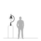 Vintage tear drop pier light in cast iron and steel 0.91m (H553)