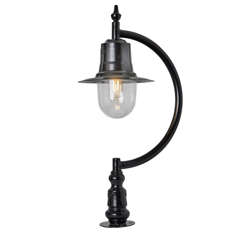 Vintage tear drop pier light in cast iron and steel 0.91m (H553)