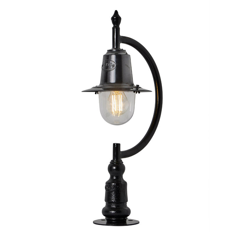 Vintage tear drop pier light in cast iron and steel 0.58m (H554)