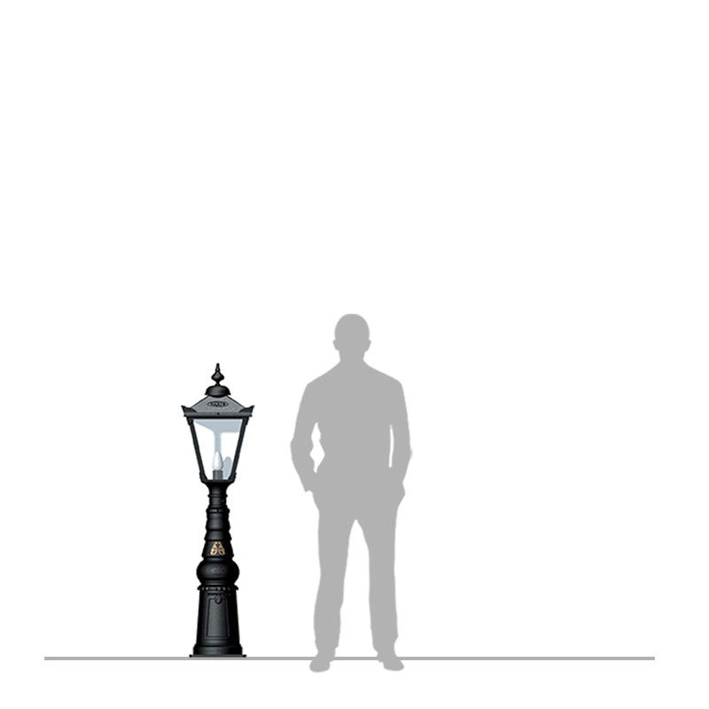 Victorian traditional cast iron pedestal light 1.54m (H813)