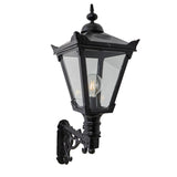 Victorian traditional cast iron wall light with decorative arm 1.1m in height (H841)
