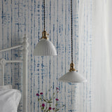 Hadano Pendant Natural Brass & Ceramic Shallow Shade
