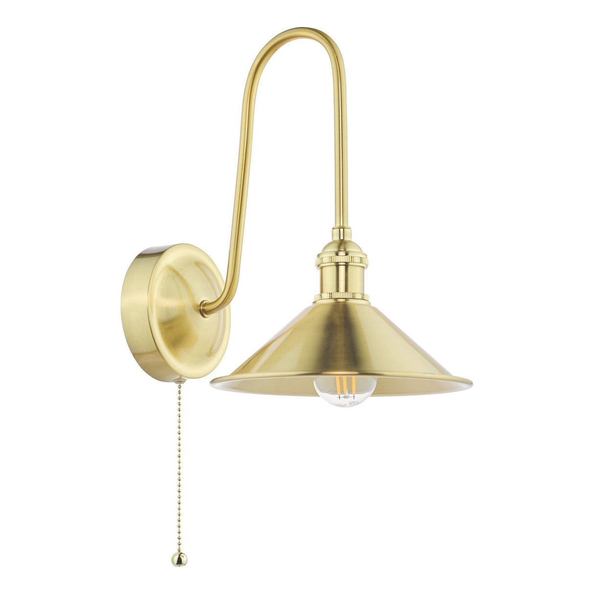 Hadano Wall Light Natural Brass and Aged Brass